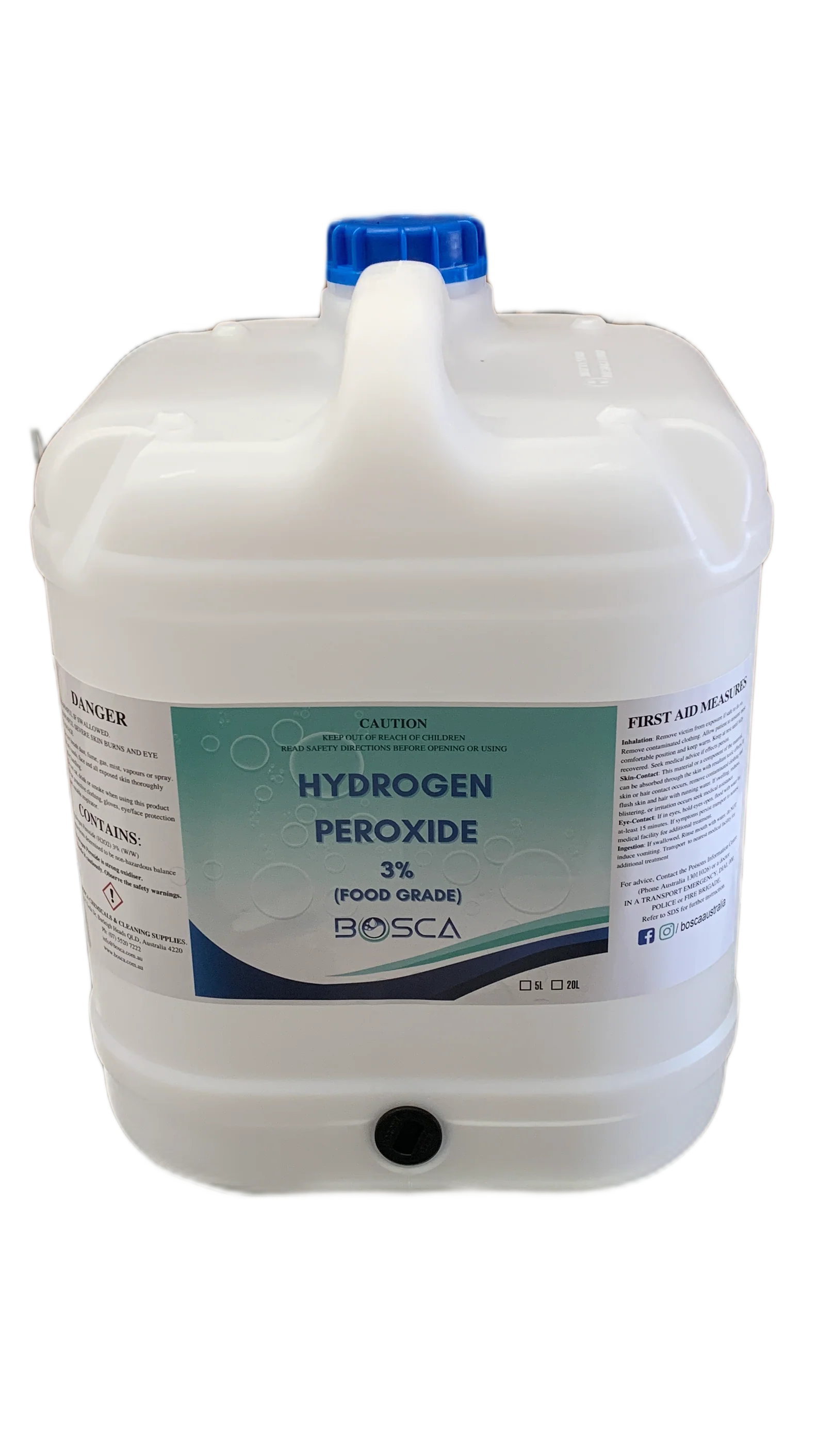3% Hydrogen peroxide H2O2 Disinfectant 20L - Food Grade