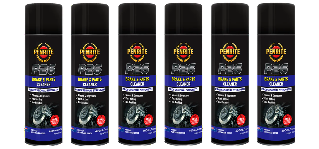 6 X P26 BRAKE & PARTS CLEANER AEROSOL 400ml - P26BAPC0004
