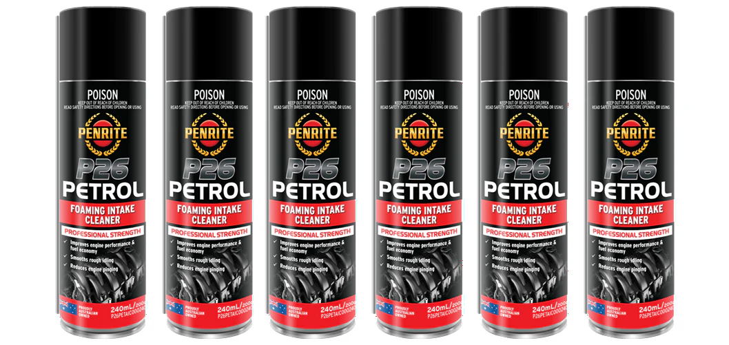6 X Penrite Foaming Intake Cleaner Petrol P26 240ml - P26PETAIC000240 (Box)