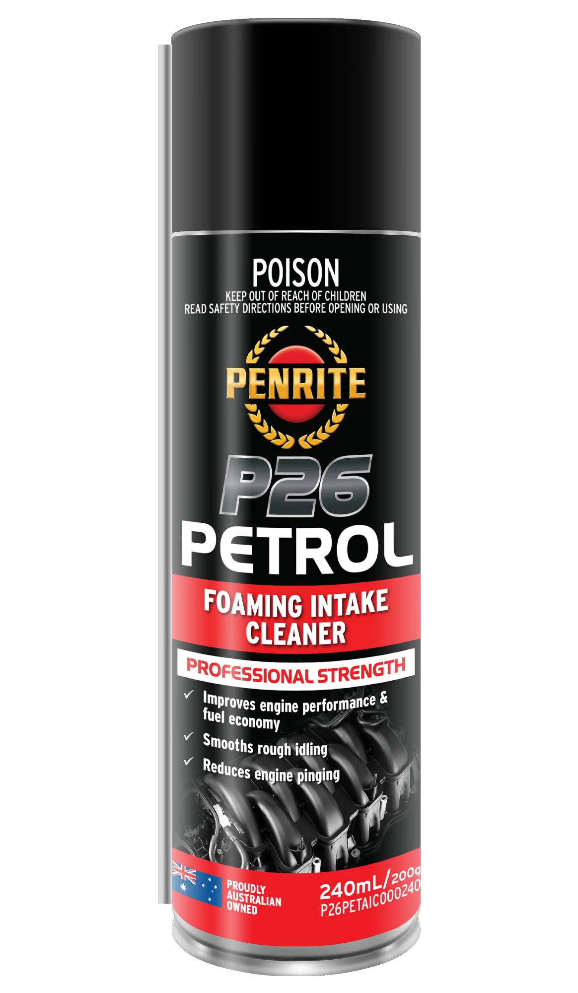 6 X Penrite Foaming Intake Cleaner Petrol P26 240ml - P26PETAIC000240 (Box) - Image 2