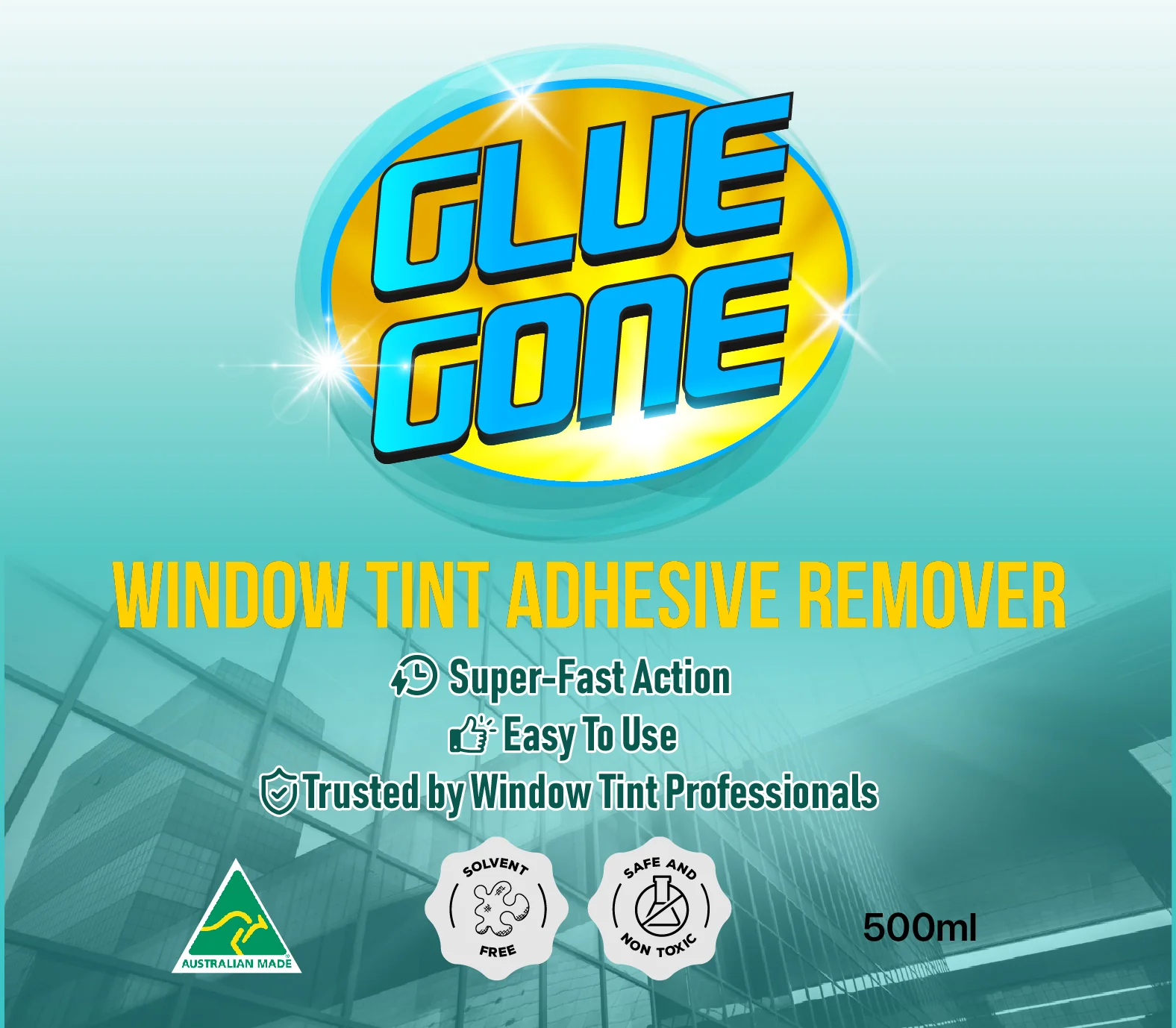 GLUE GONE - Window Tint Adhesive Remover 500ml Spray Bottle - Image 3