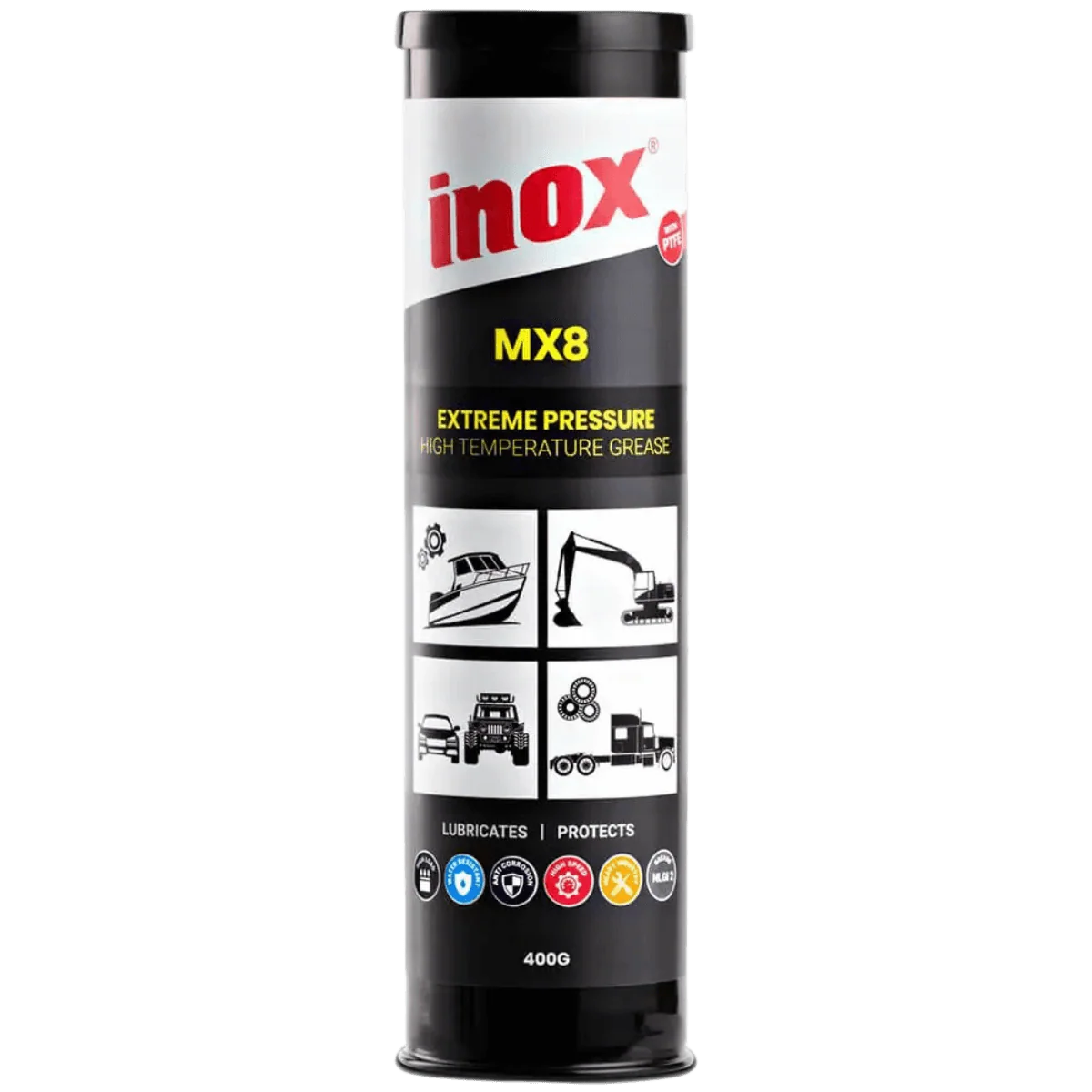 Inox MX8 High temp Extreme Pressure Lithium Complex PTFE grease 450g