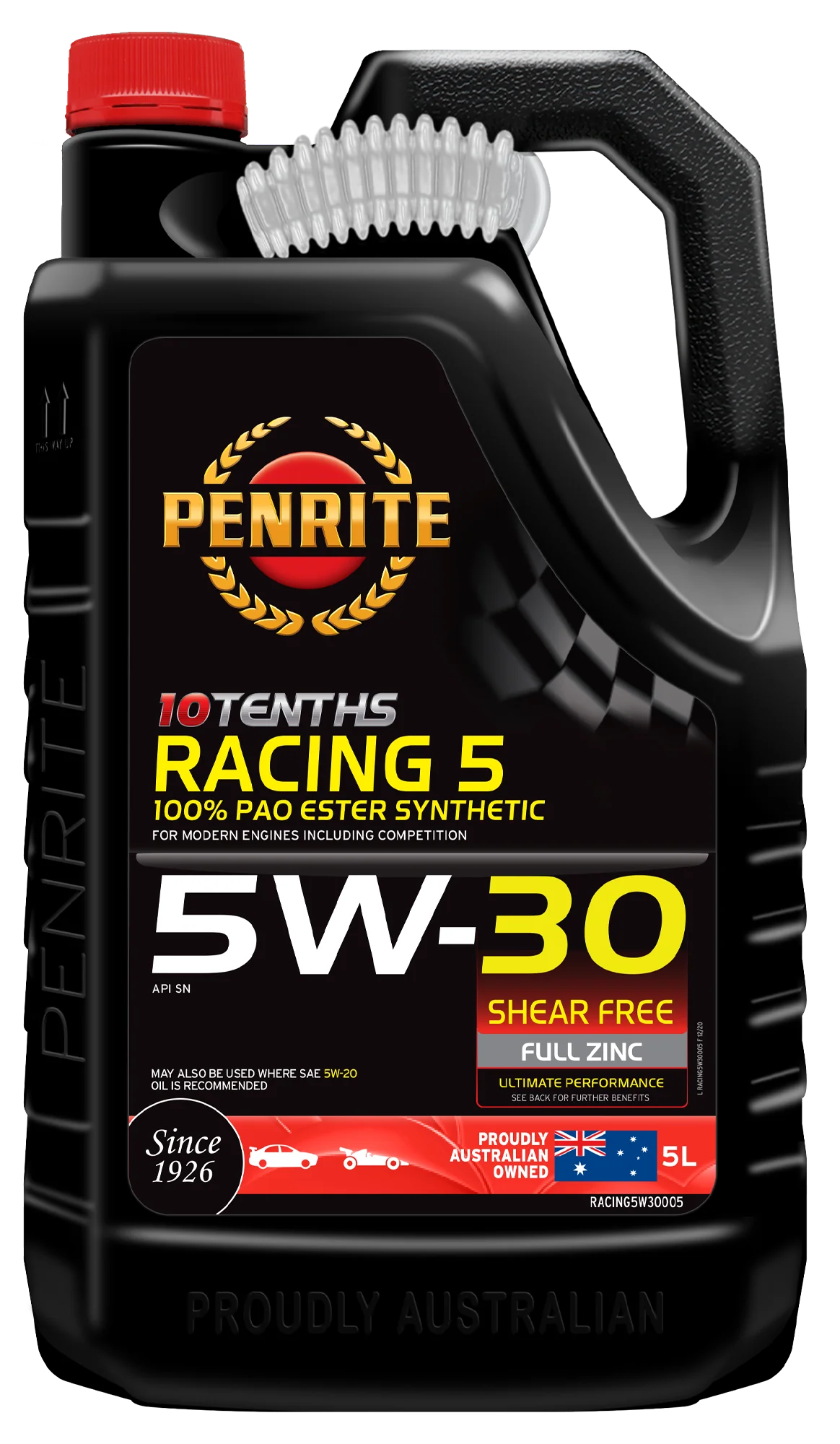 Penrite 10 Tenths Racing 5W-30 Engine Oil 5L - RACING5W30005