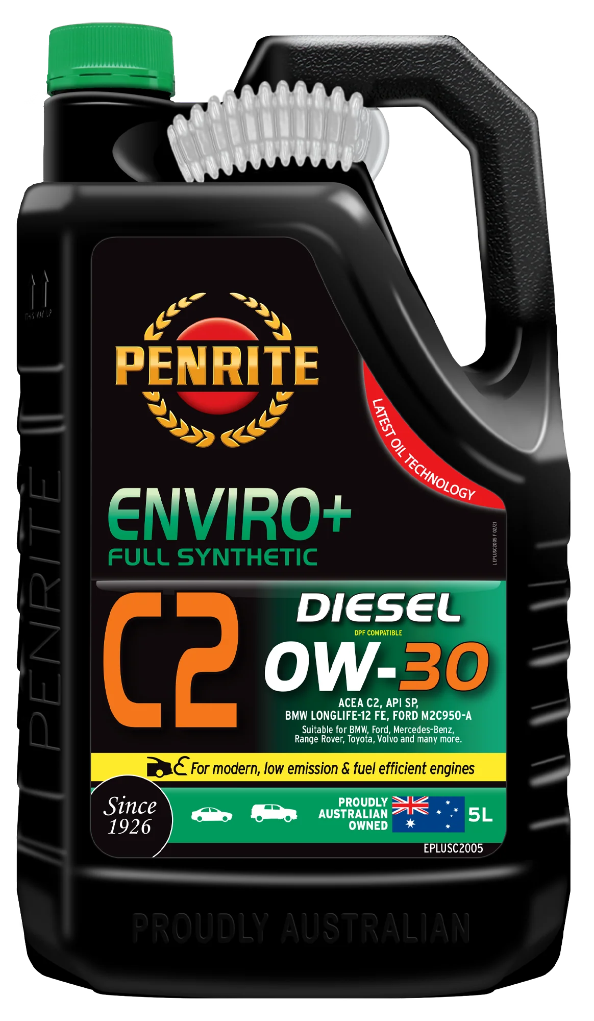 Penrite Enviro+ C2 0W-30 Engine Oil 5L - EPLUSC2005