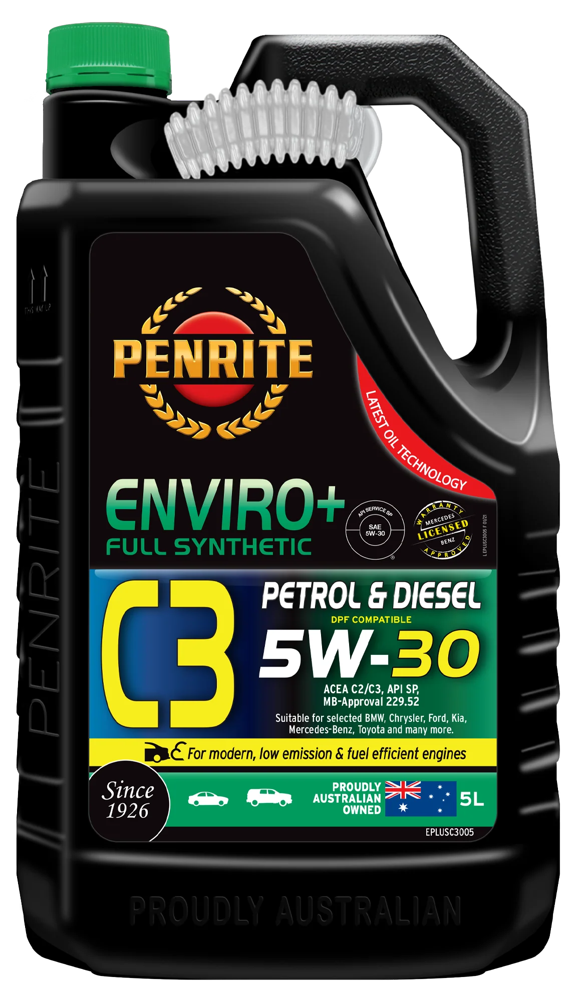 Penrite Enviro+ C3 5W-30 Engine Oil 5L - EPLUSC3005