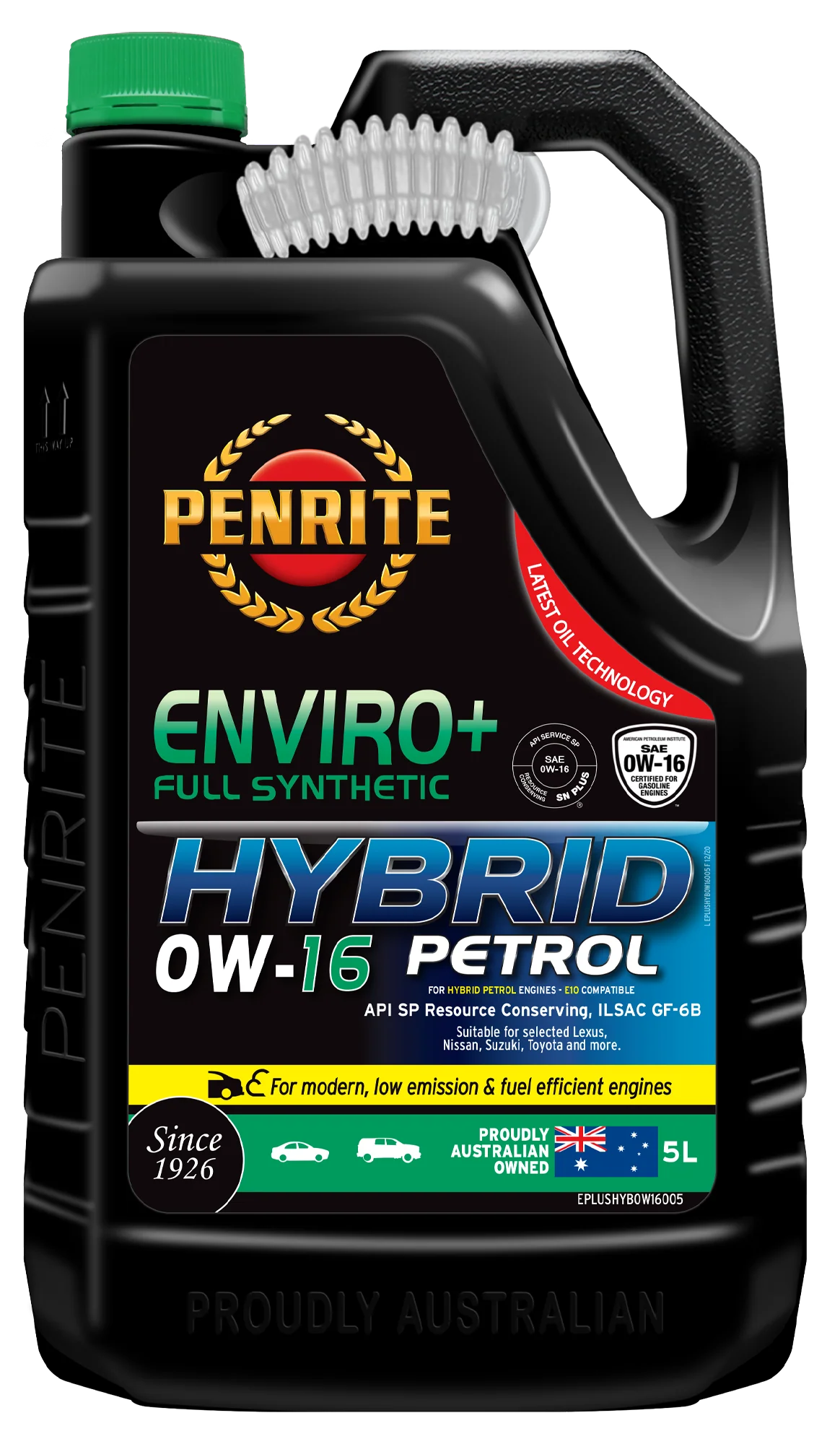 Penrite Enviro+ Hybrid 0W-16 Engine Oil 5L - EPLUSHYB0W16005