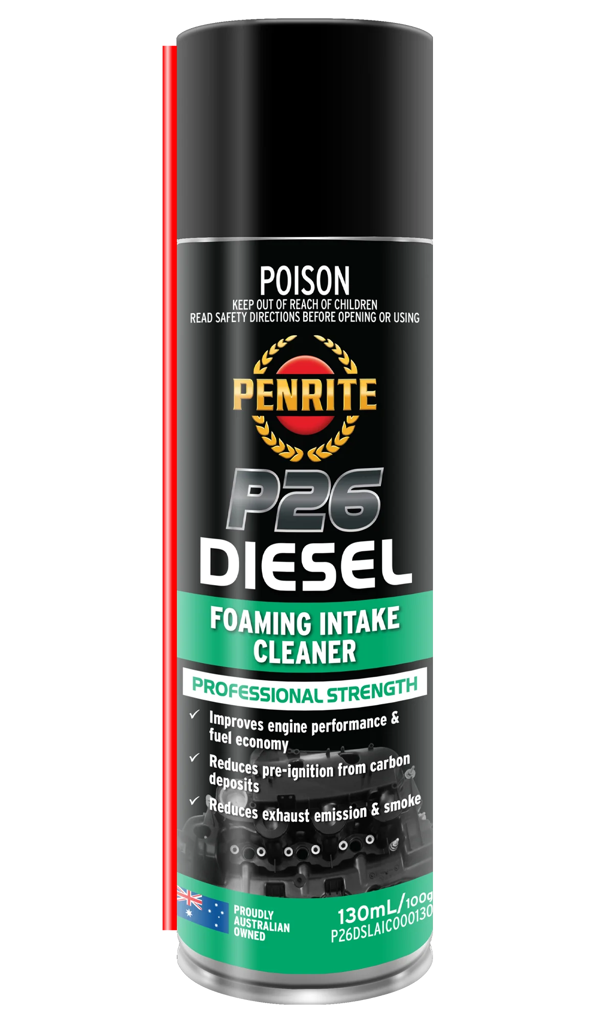 Penrite Foaming Intake Cleaner Diesel P26 130ml - P26DSLAIC000130