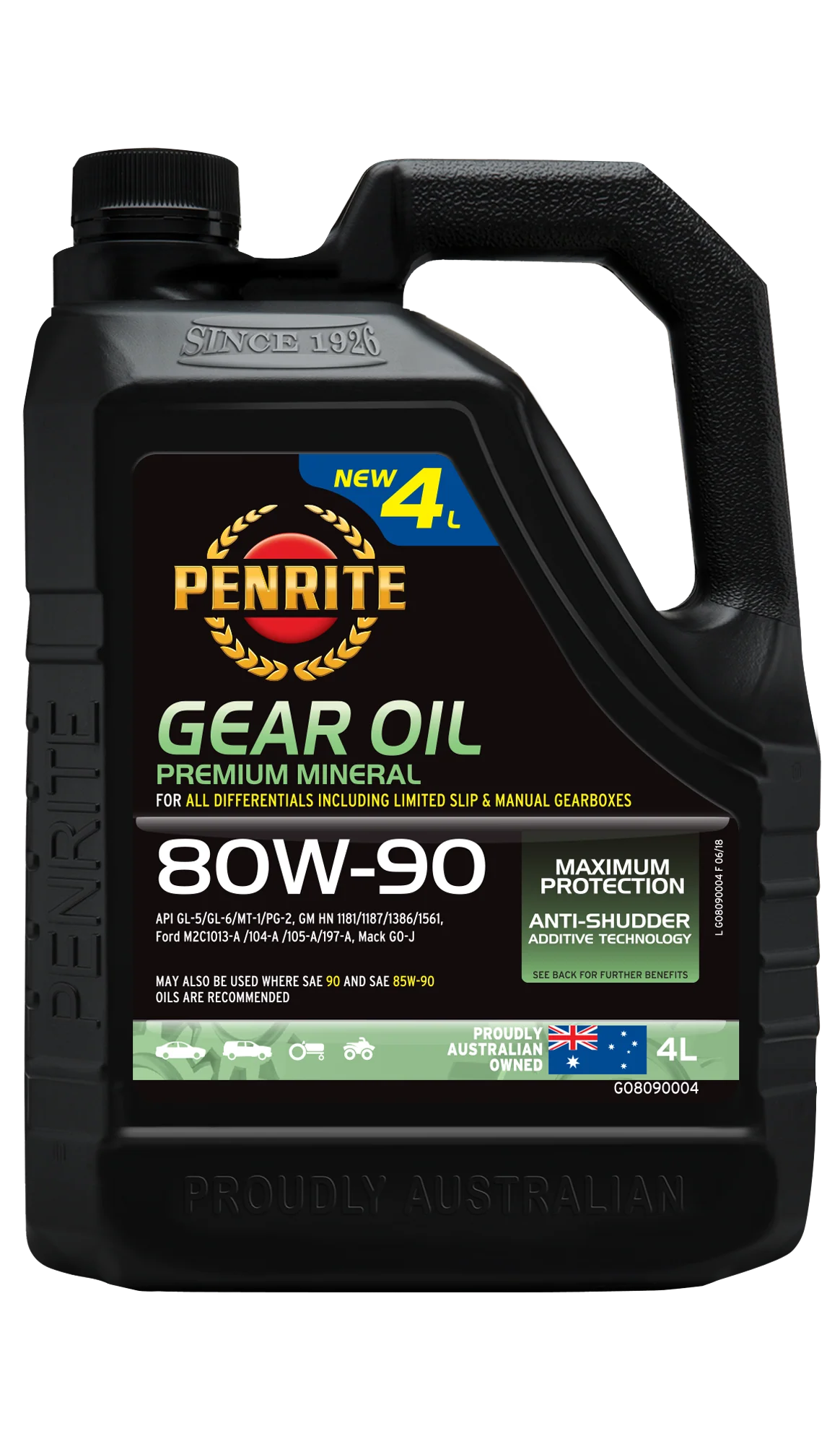 Penrite Gear Oil Mineral 80W-90 4L GO8090004