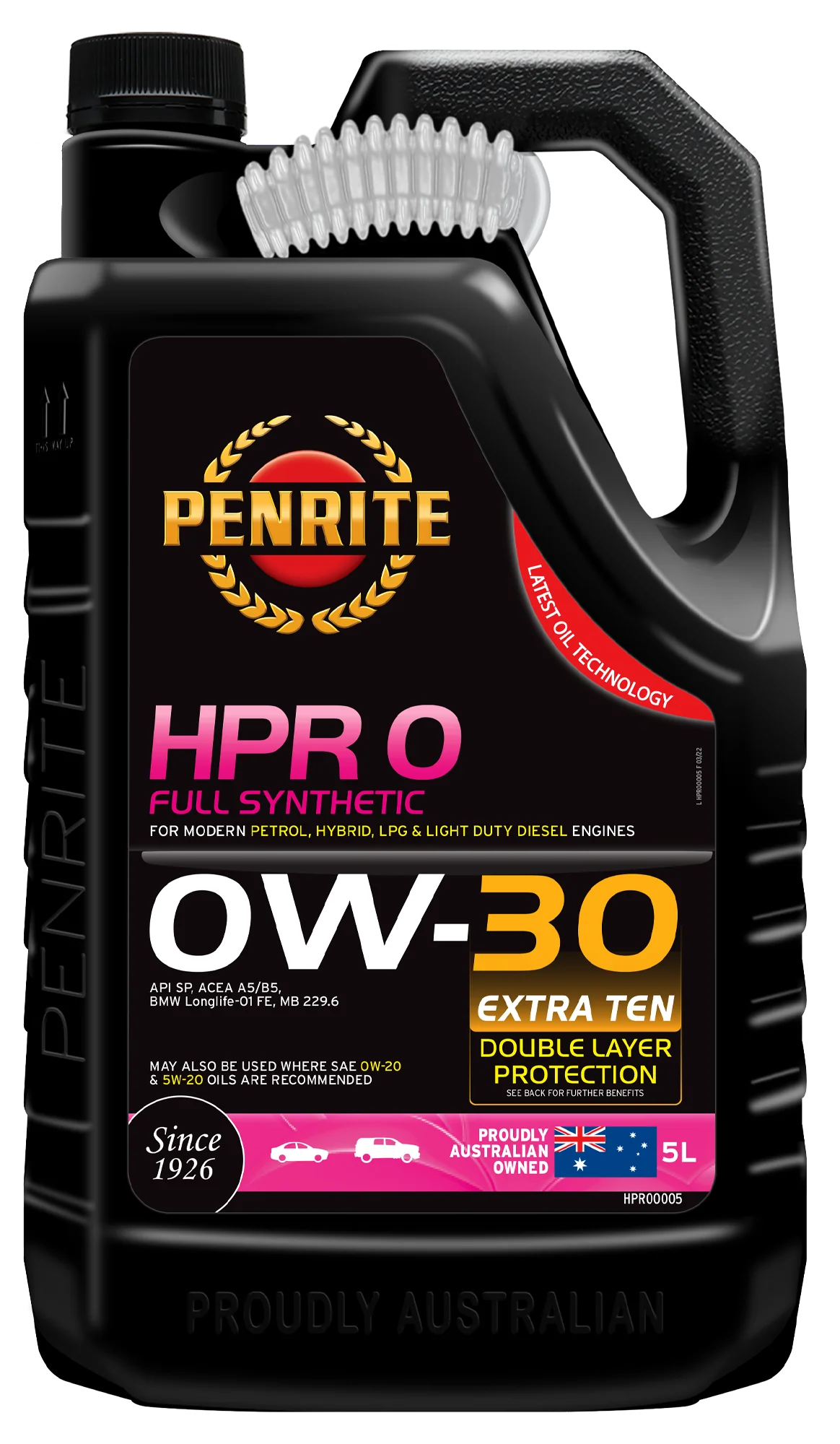 Penrite HPR 0 0W-30 Engine Oil 5L - HPR00005