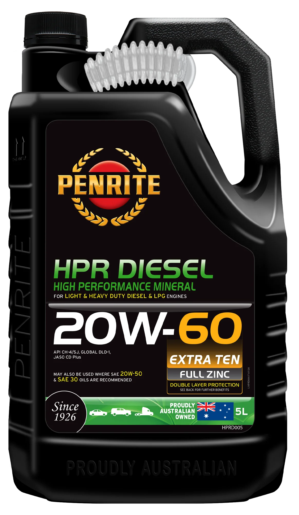 Penrite HPR Diesel SAE 20W-60 Engine Oil 5L - HPRD005