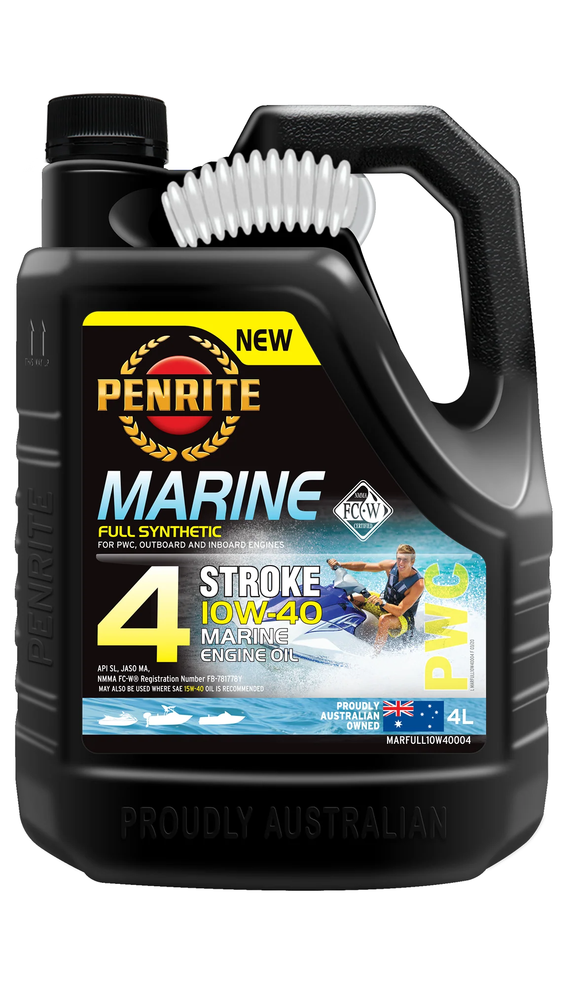 Penrite Marine 10W-40 Synthetic Engine Oil 4L - MARFULL10W40004