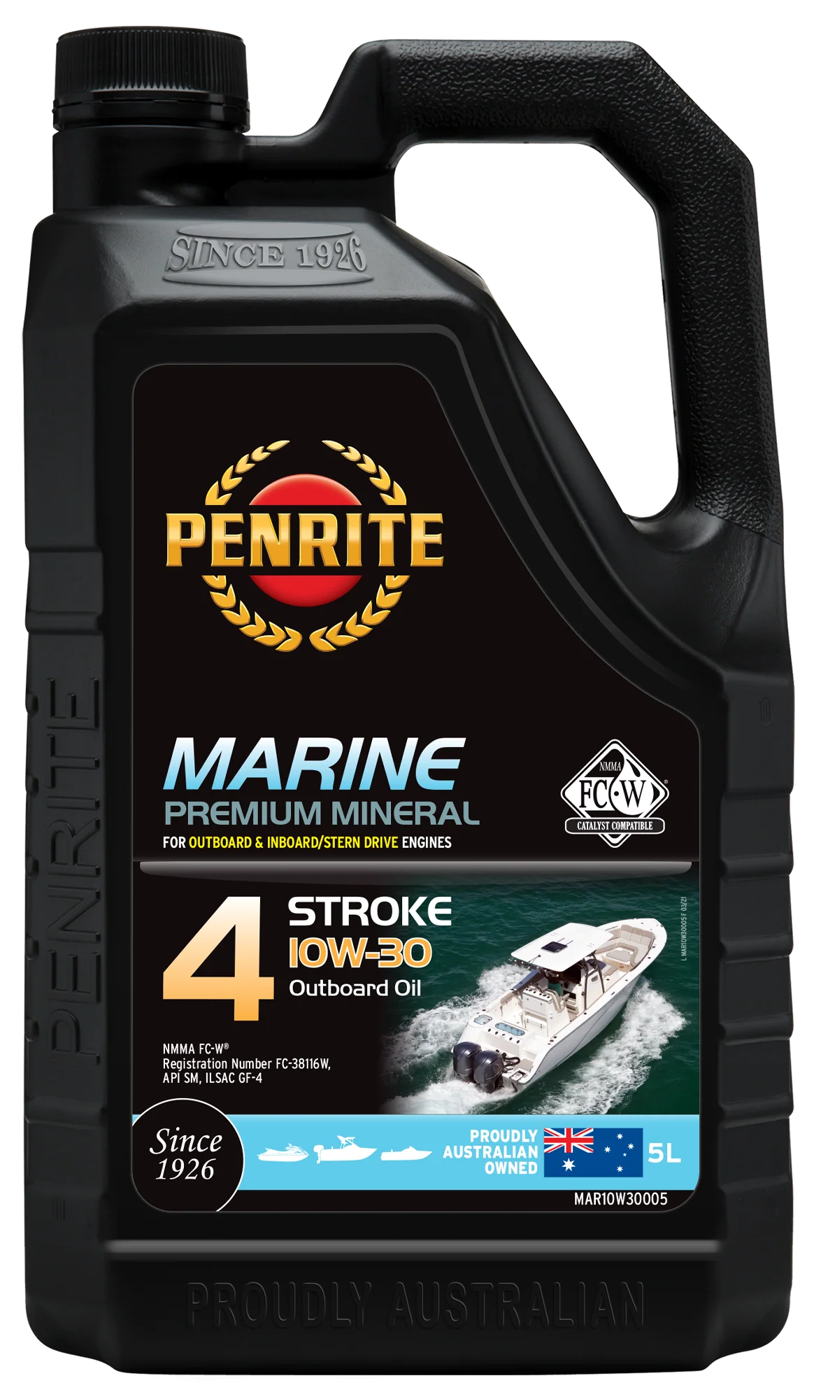 Penrite Marine Outboard 4 Stroke Oil 10W-30 5L - MAR10W30005