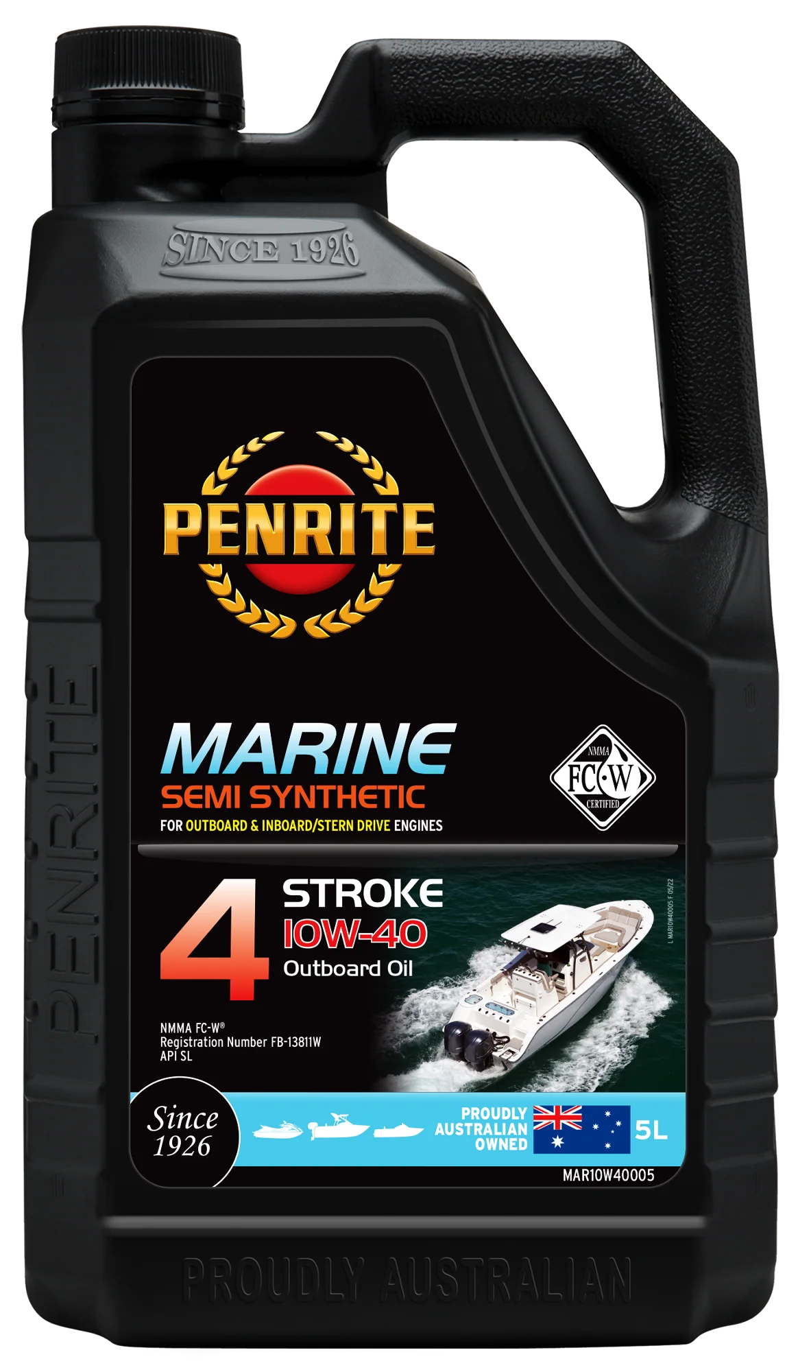 Penrite Marine Outboard 4 Stroke Oil 10W-40 5L - MAR10W40005