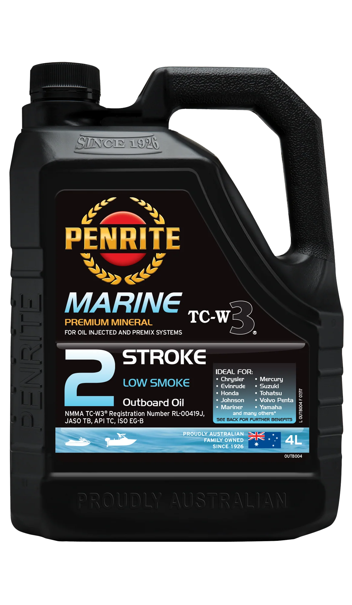 Penrite Marine Outboard Two Stroke Oil 4L - OUTB004