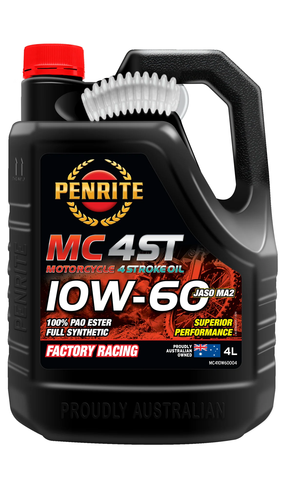 Penrite MC-4ST 10W-60 100% Pao & Ester 4L - MC410W60004