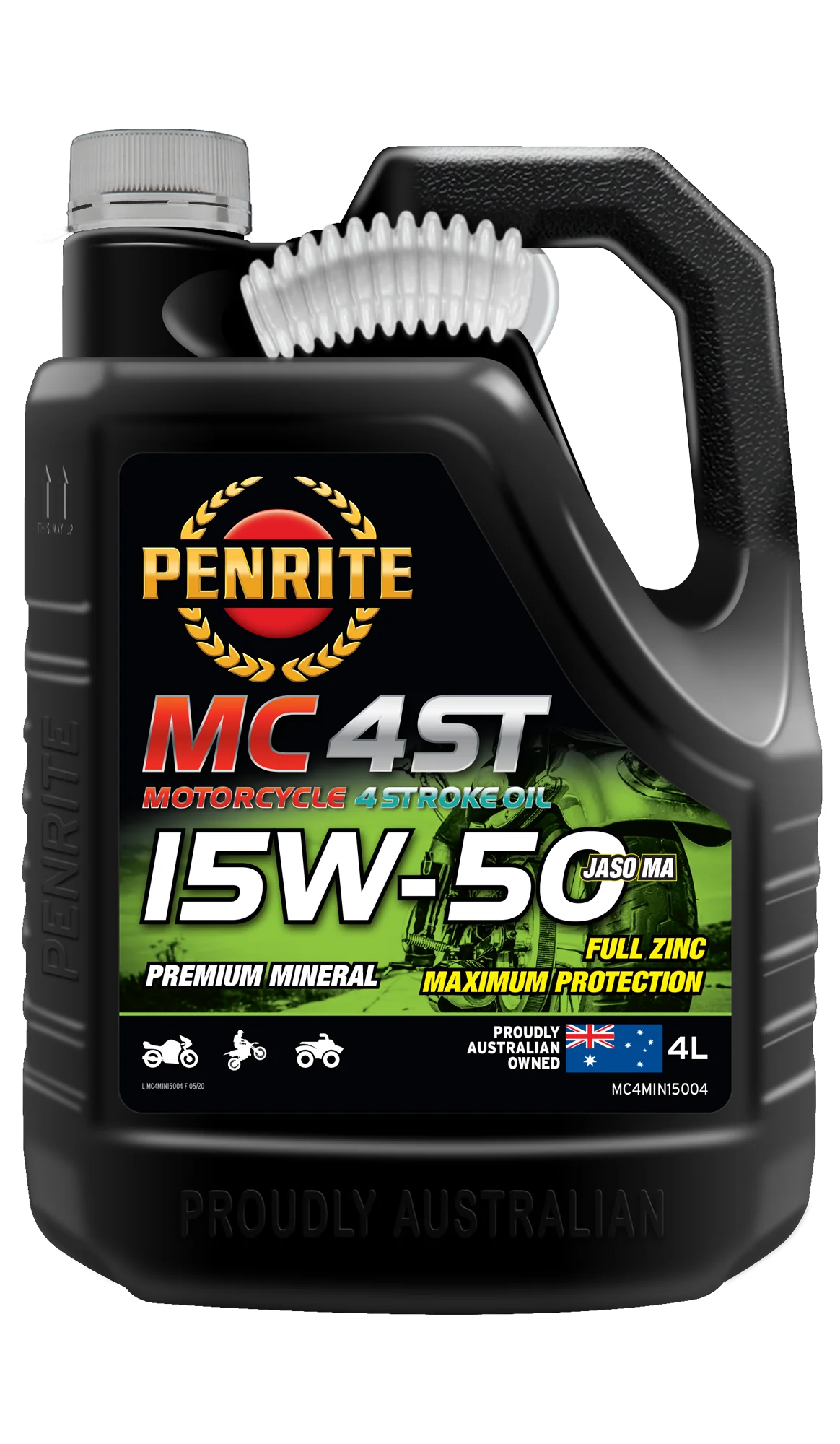 Penrite MC-4ST 4 Stroke Oil Mineral 15W-50 4L -MC4MIN15004