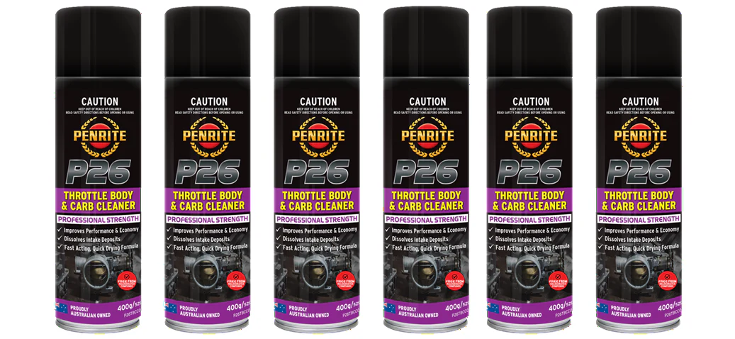 6 X P26 THROTTLE BODY & CARB CLEANER 400g P26TBCC0004