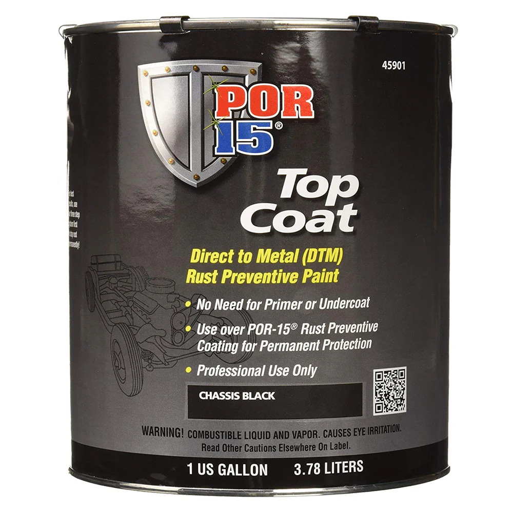 POR-15 Top Coat Chassis Black 3.78 L - POR45901