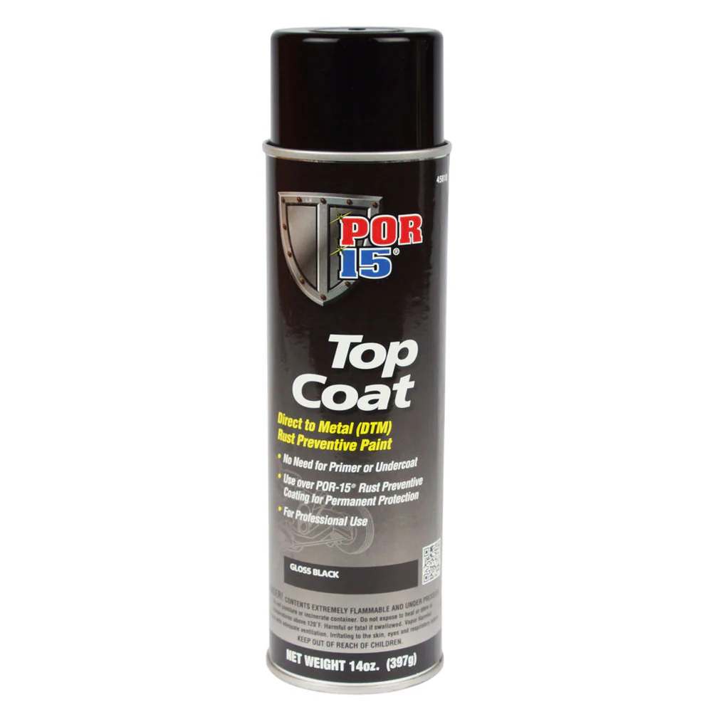 POR-15 Top Coat Gloss Black Aerosol 397G - POR45818